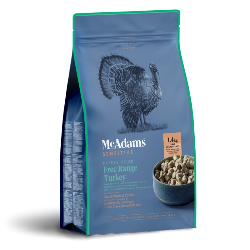 McAdams Raw Preserve Freeze Dried Sensitive Turkey Dog Food