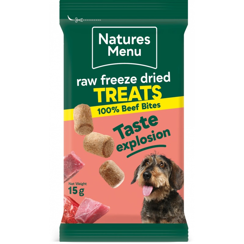 Natures Menu Freeze Dried Beef Bites 15g