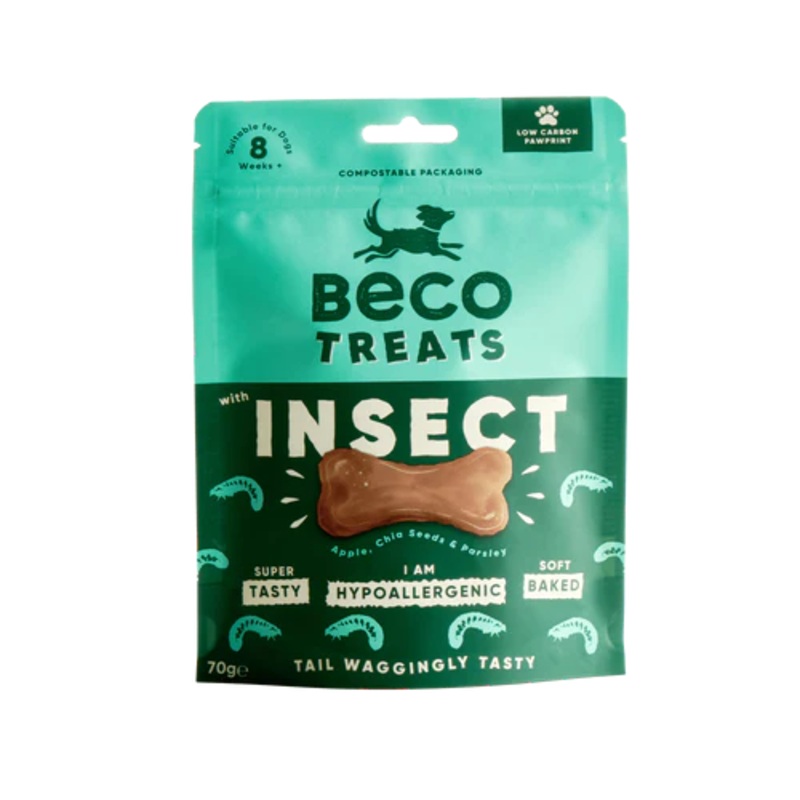 Beco - Insect with Apple & Chia Seeds Dog Treats 70g
