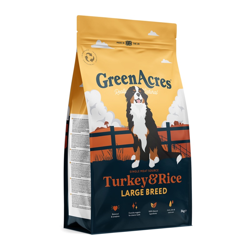 GreenAcres Turkey & Rice Large Breed Dry Dog Food