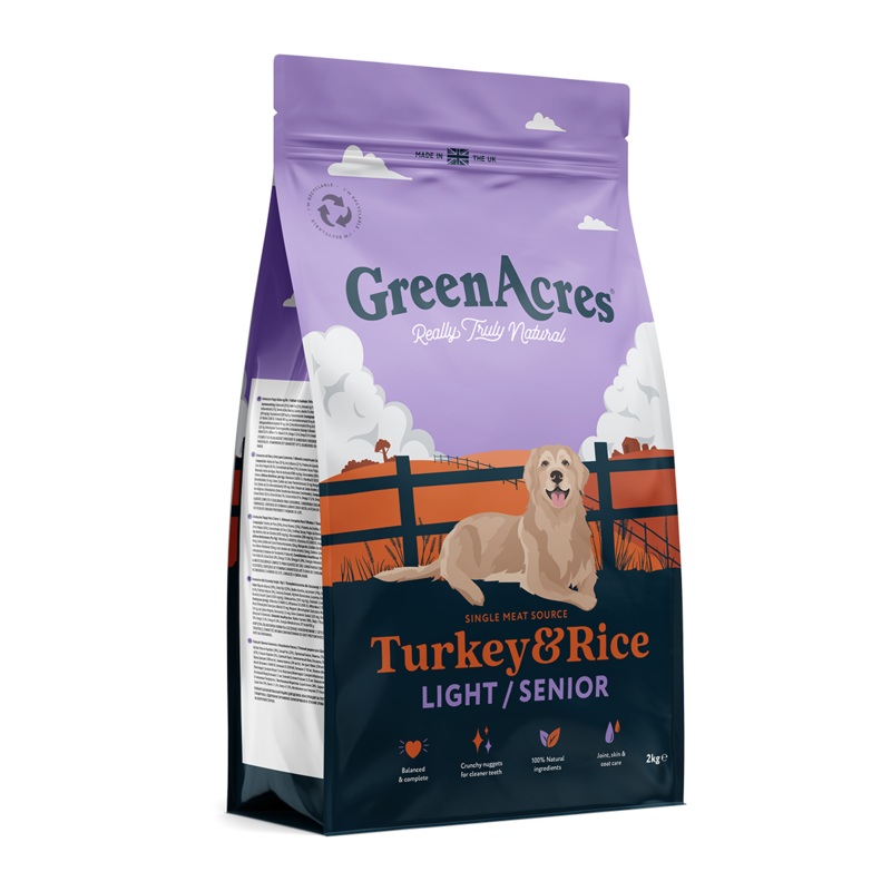 GreenAcres Turkey & Rice Senior / Light Dry Dog Food