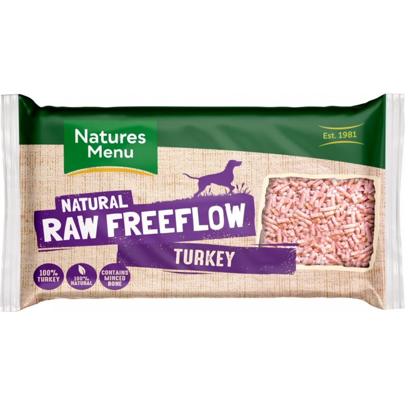 Natures Menu Raw - Freeflow Turkey Mince 2kg (Frozen - Click & Collect Only)