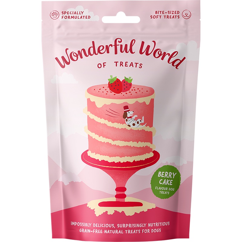 Wonderful World of Treats Berry Cake Dog Treats - 50g
