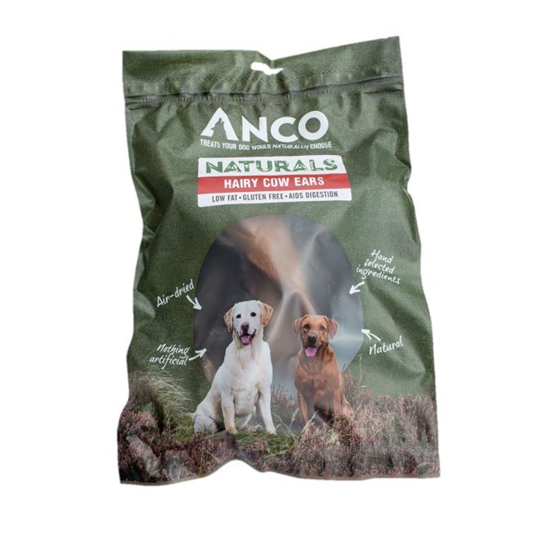Anco Naturals Hairy Cow Ears 3pk
