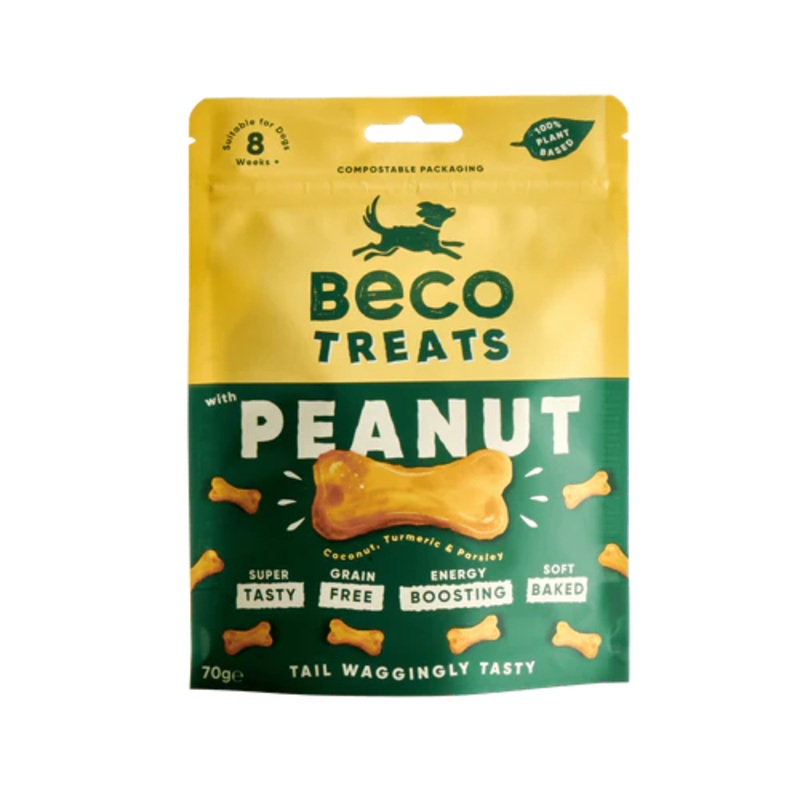 Beco - Peanut with Coconut & Turmeric Dog Treats 70g