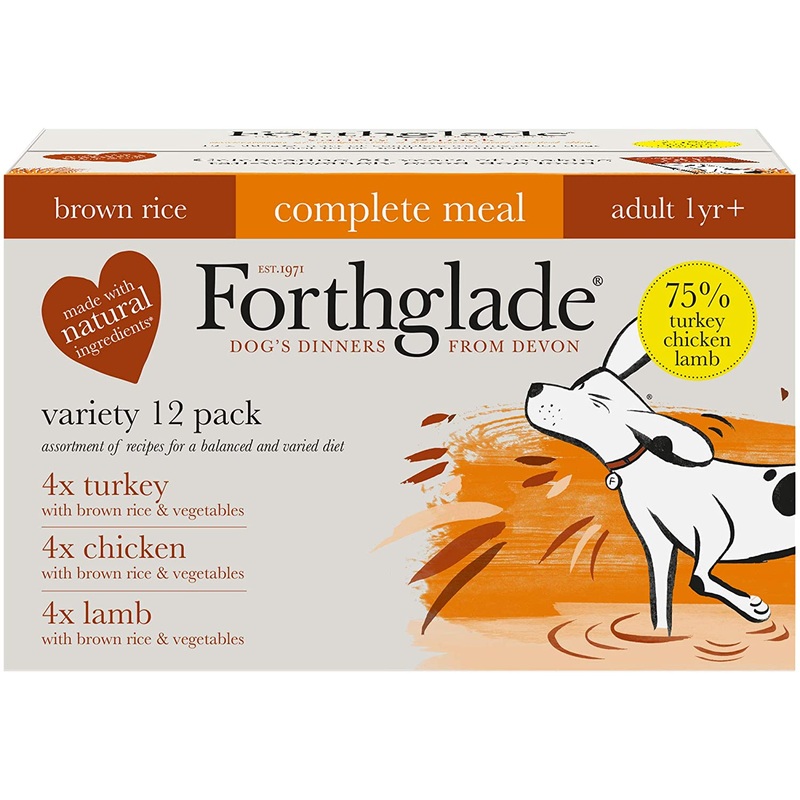 Forthglade Brown Rice Variety Pack Turkey, Lamb & Chicken (12x395g)