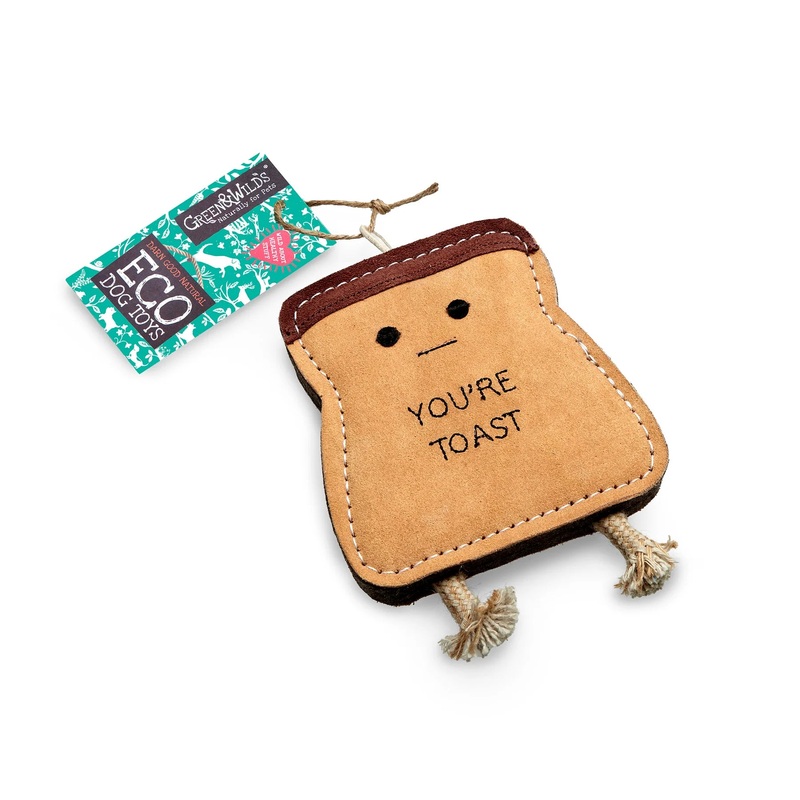 Green & Wilds You're Toast Dog Toy
