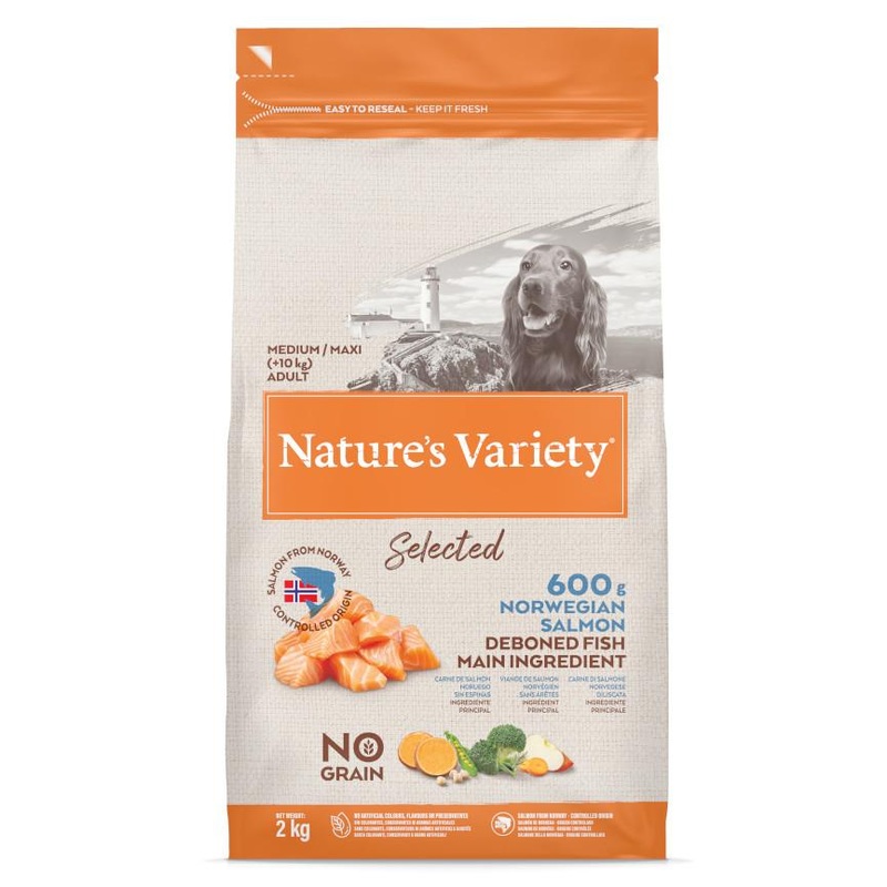 Natures Variety Selected Medium Adult Dog Food Salmon