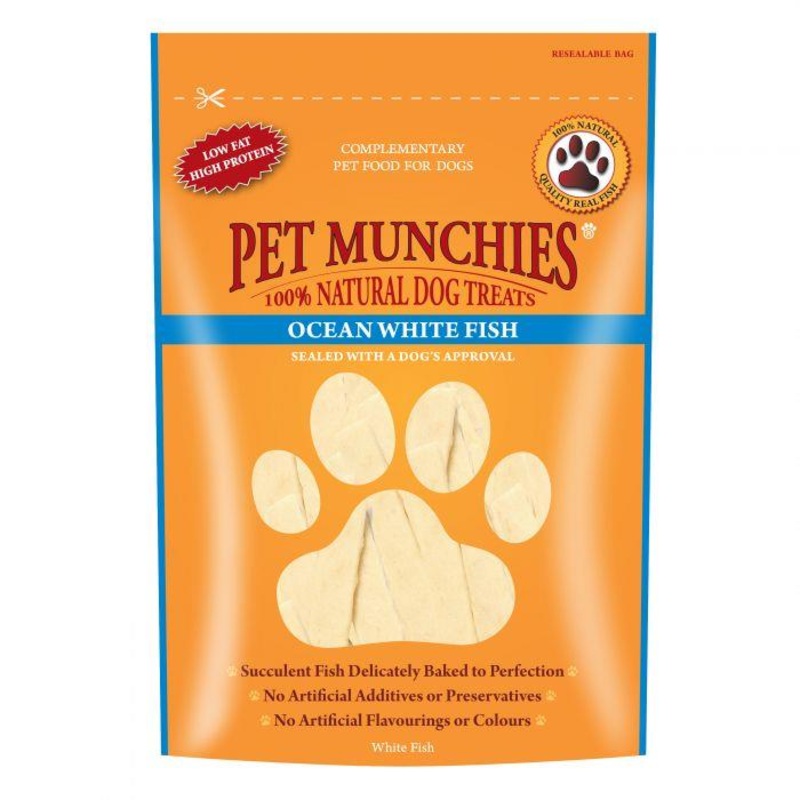 Pet Munchies Ocean White Fish Strips 100g