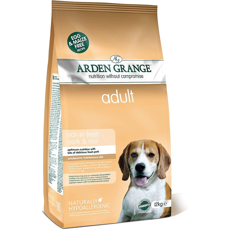 Arden Grange Adult Dry Dog Food Rich in Pork and Rice, 12 kg