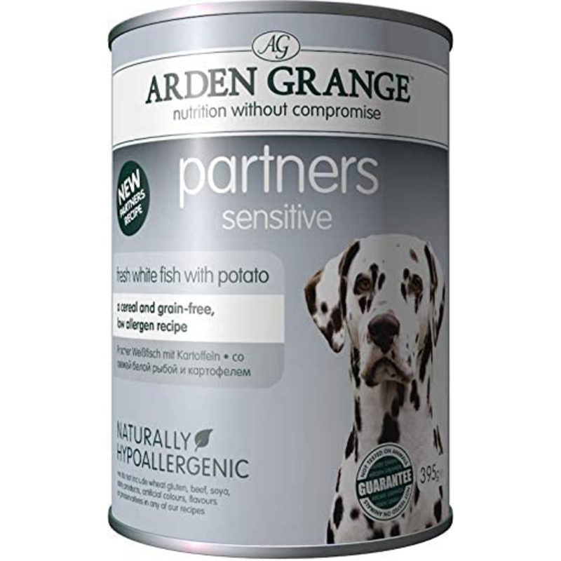 Arden Grange Partners Sensitive - Grain Free - Fresh Ocean White Fish with Potato, 24 x 395 g