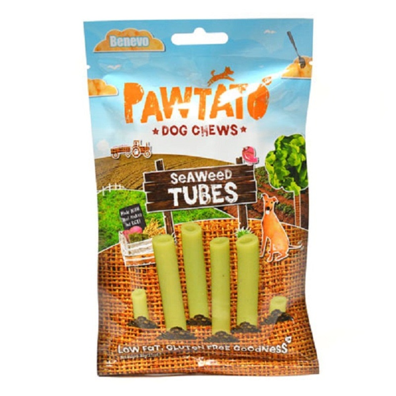 Benevo Pawtato Seaweed Tubes Dog Treats 90g