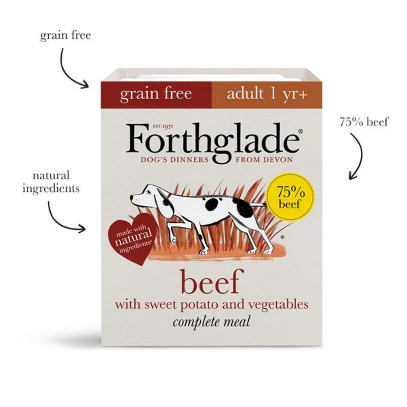 Forthglade - Beef with Sweet Potato & Vegetables Natural Wet Dog Food