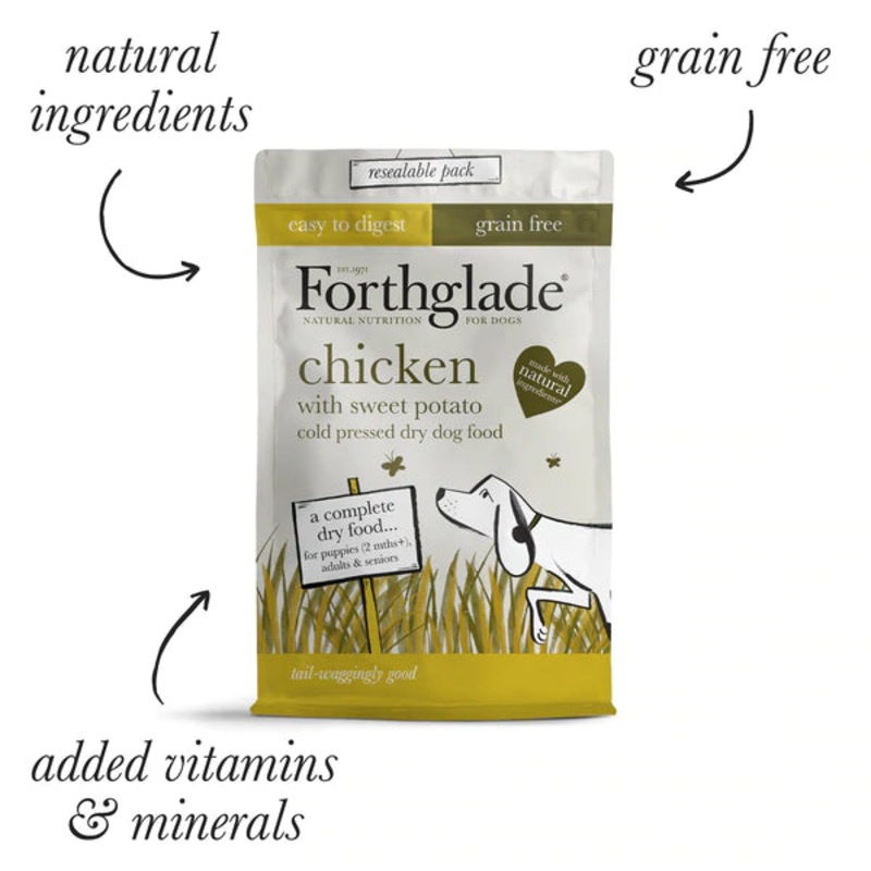 Forthglade Chicken Grain Free Cold Pressed Dry Dog Food