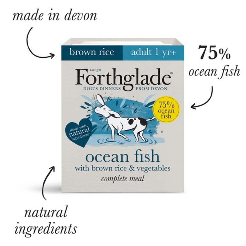 Forthglade - Ocean Fish with Brown Rice & Veg Natural Wet Dog Food