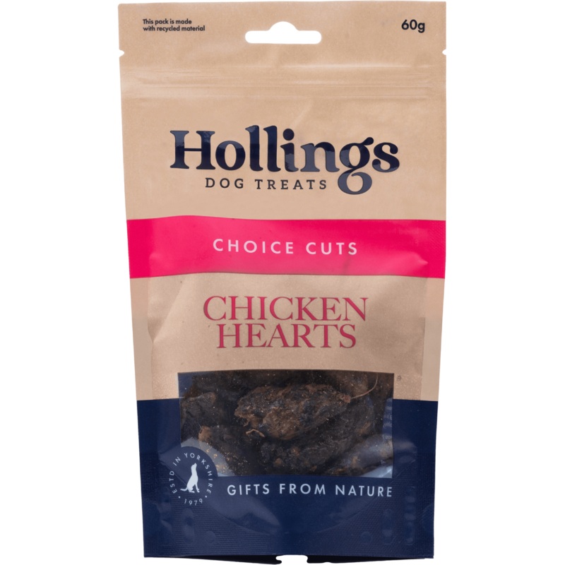 Hollings Chicken Hearts 60g
