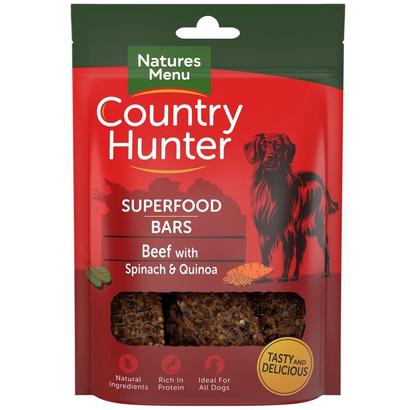 Natures Menu Country Hunter Superfood Bars Beef With Spinach & Quinoa