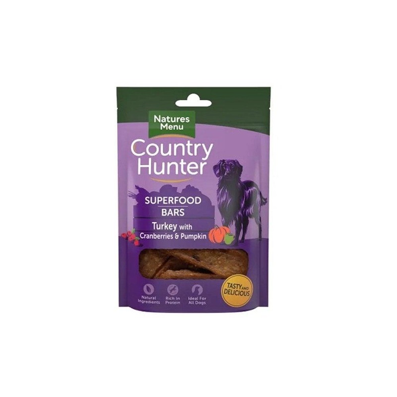 Natures Menu Country Hunter Superfood Bars Turkey with cranberries and pumpkin