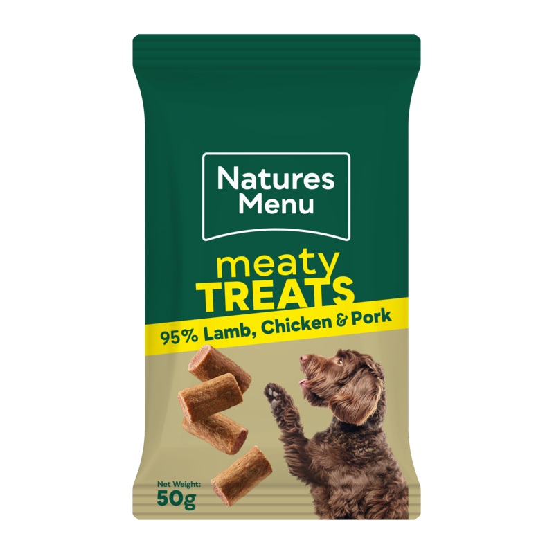 Natures Menu Lamb & Chicken Meaty Dog Treats 50g