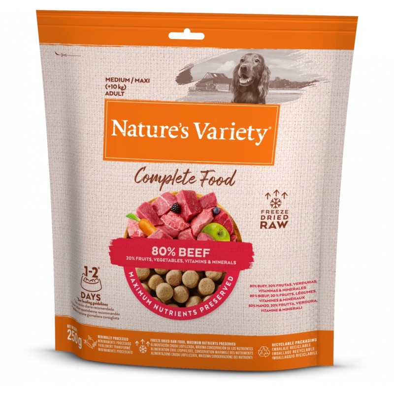 Natures Variety Freeze Dried Dog Food Beef 250g