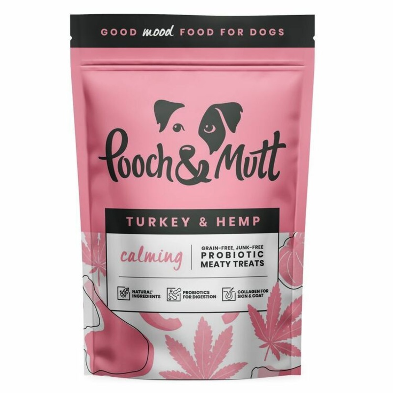 Pooch & Mutt Turkey & Hemp Probiotic Treats for Calming 120g