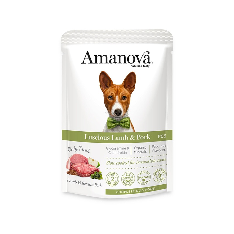Amanova Grain Free Adult Dog Luscious Lamb & Pork - 12x100g