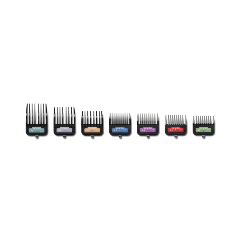 AndisPremium Chrome Plated 7-Piece Magnetic Comb Set