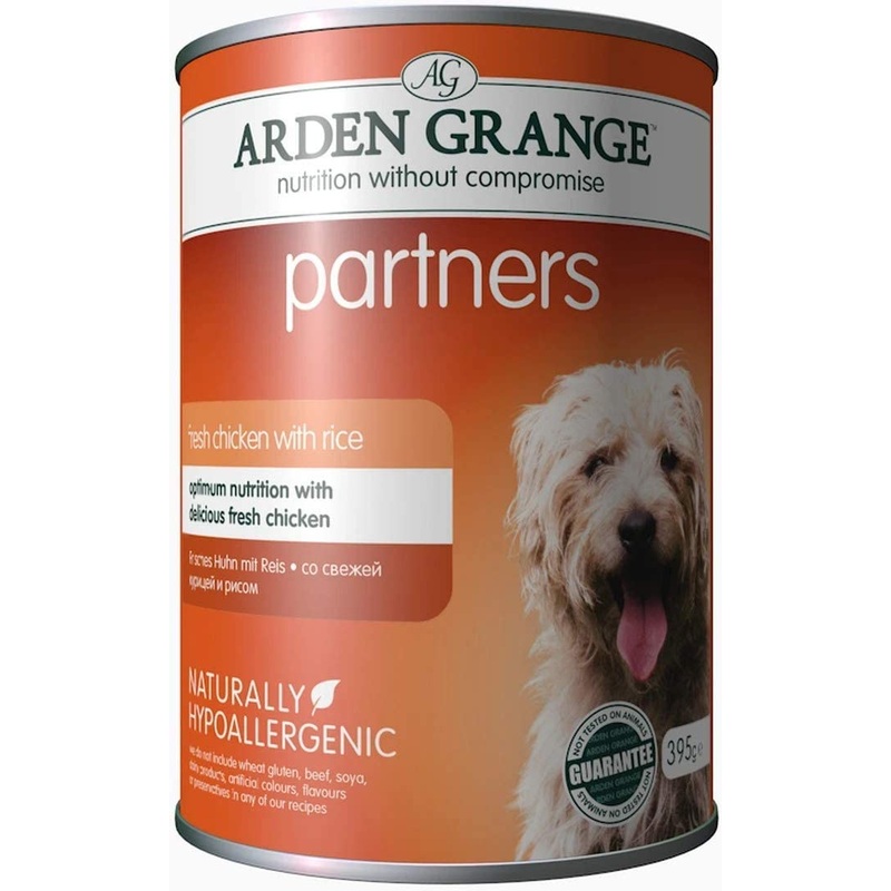 Arden Grange Partners Fresh Chicken, Rice and Vegetables Wet Dog Food, 24 x 395 g