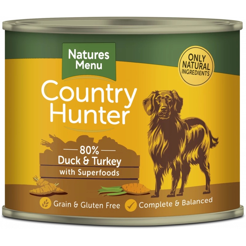 Natures Menu Country Hunter Duck & Turkey Tins (6x600g)