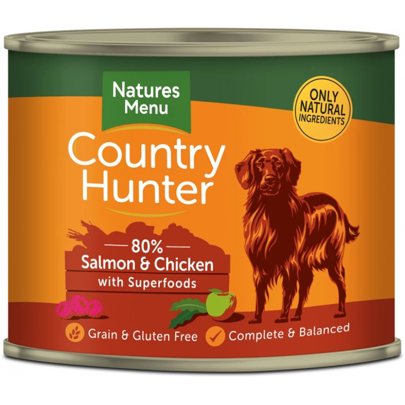 Natures Menu Country Hunter - Salmon & Chicken Tins 6x600g
