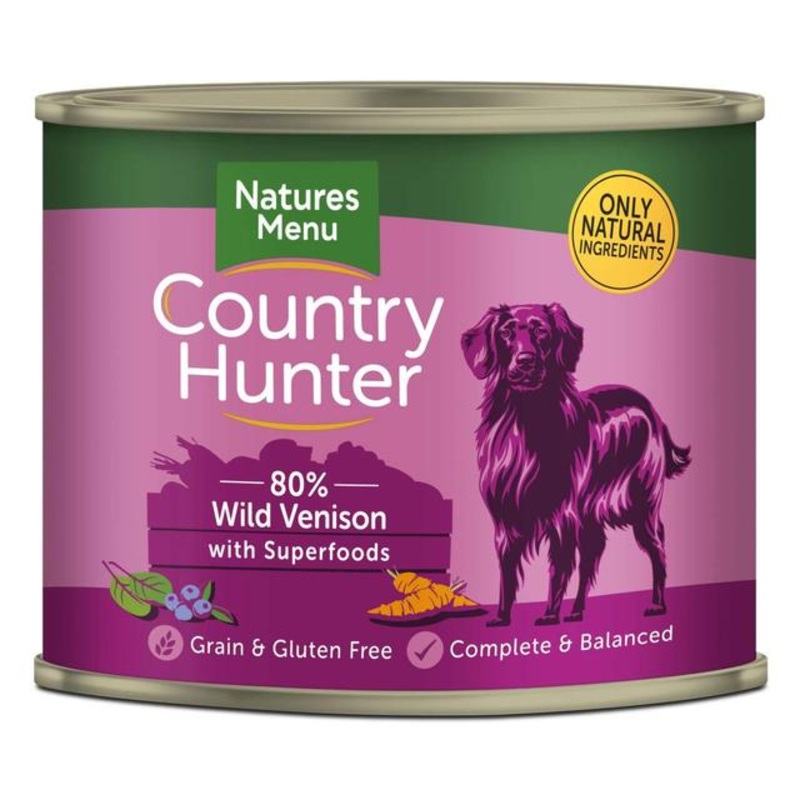 Natures Menu Country Hunter Venison & Blueberries Tins 6 x 600g
