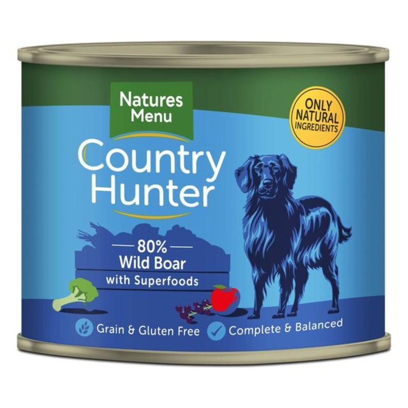 Natures Menu Country Hunter Wild Boar with Superfoods Tins (6 x 600g)