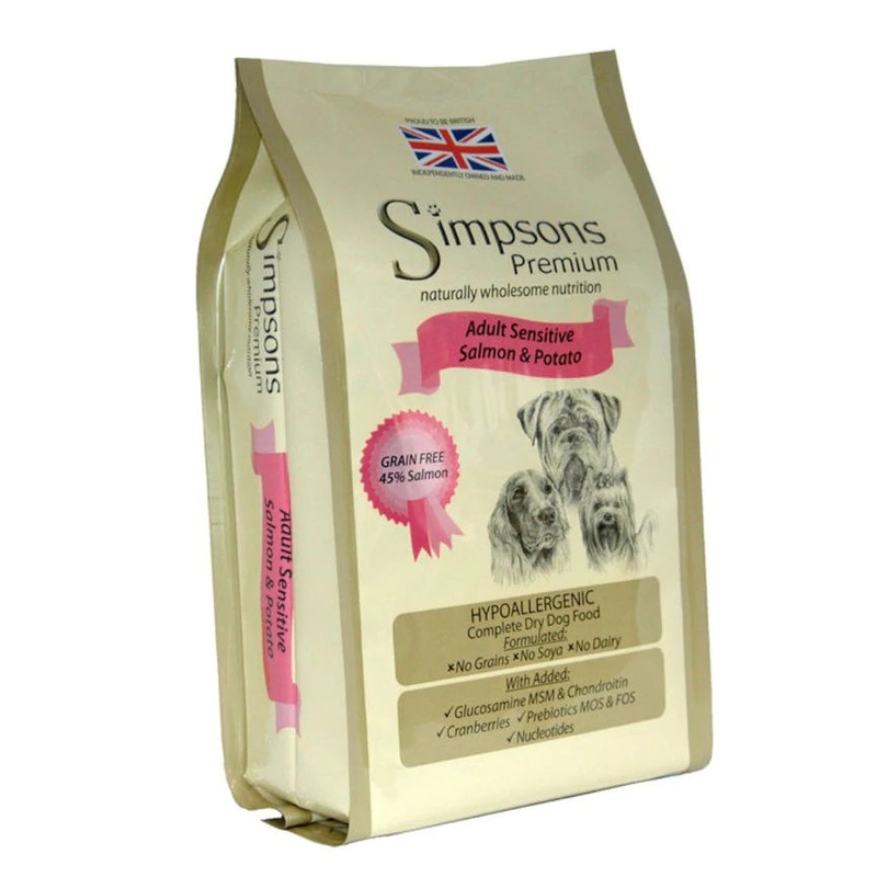 Simpsons Premium Adult Dog Food Sensitive Salmon & Potato 12kg