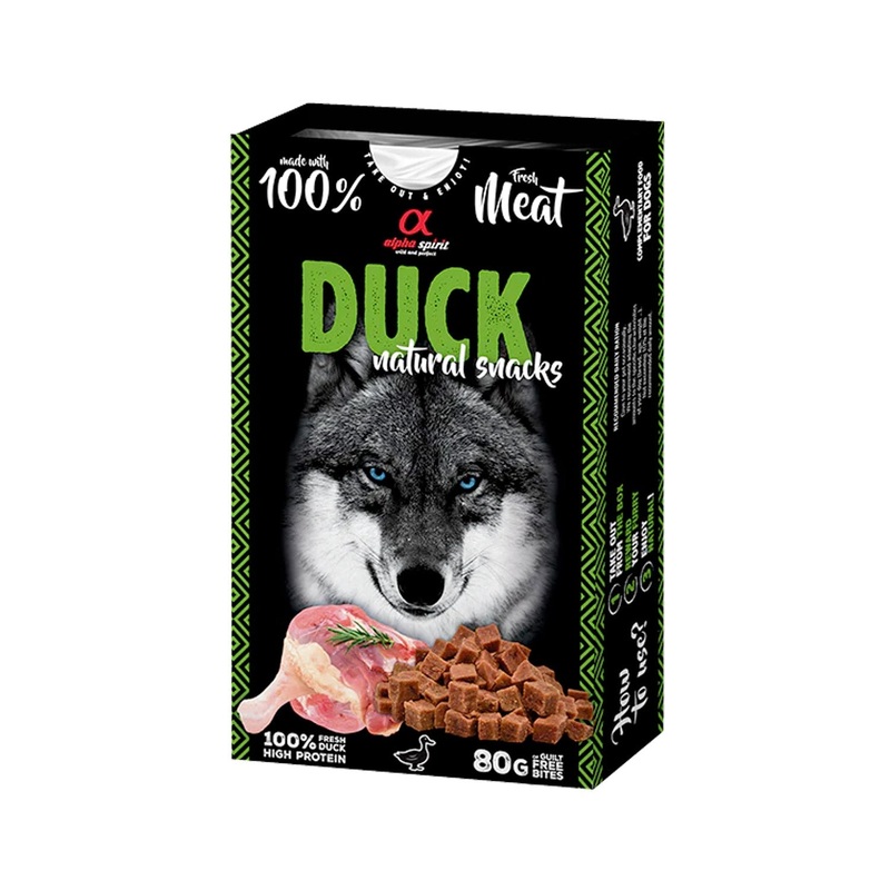 Alpha Spirit Natural Snacks for Dogs Duck - 80g