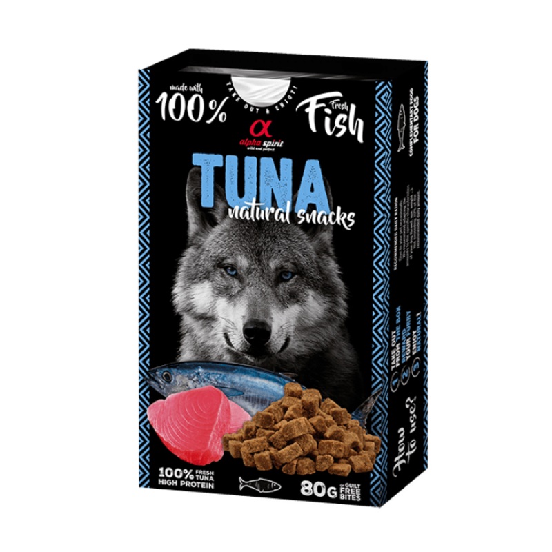 Alpha Spirit Natural Snacks for Dogs Tuna - 80g