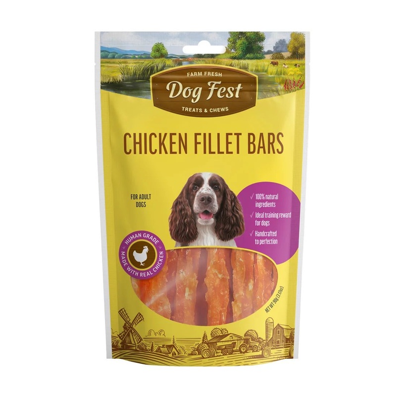 Dog Fest Chicken Fillet Bars For Adult Dogs - 90g