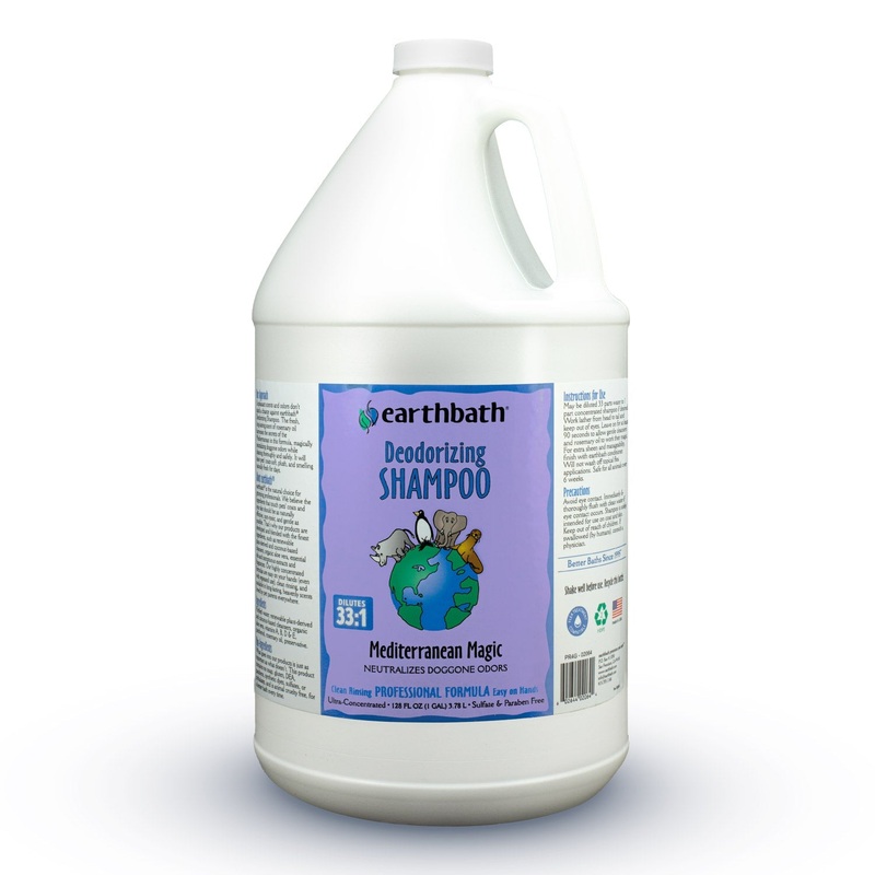 earthbath Deodorizing Shampoo  Mediterranean Magic, Made in USA- 128 oz (1 Gallon )