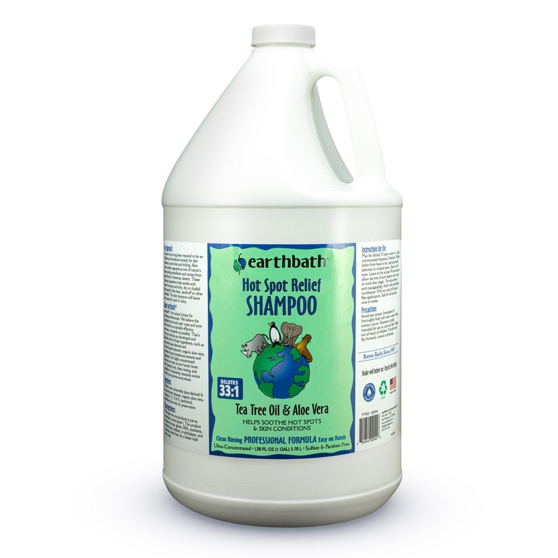 earthbath Hot Spot Relief Shampoo, Tea Tree Oil & Aloe Vera, Helps Soothe Hot Spots & Skin Conditions, Made in USA- 128 oz (1 Gallon )