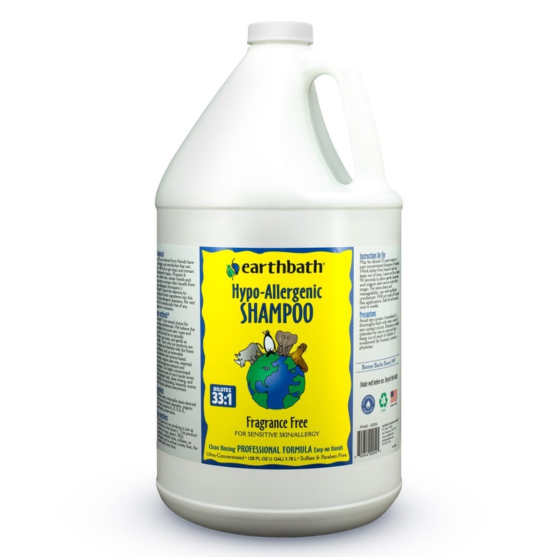 earthbath Hypo-Allergenic Shampoo, Fragrance Free, for Sensitive Skin/Allergy, Made in USA- 128 oz (1 Gallon)