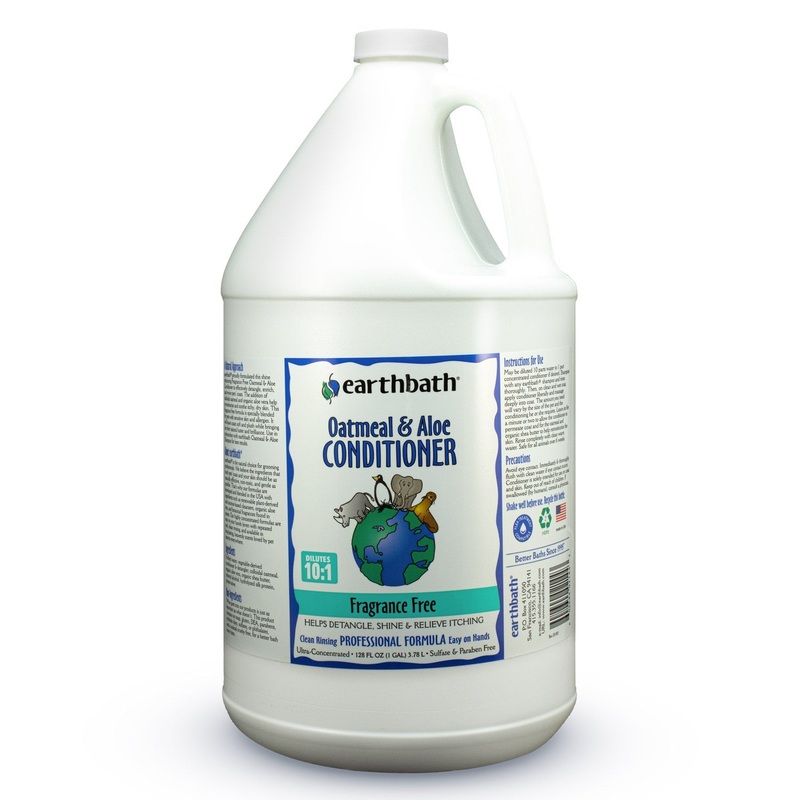 Earthbath Oatmeal & Aloe Conditioner, Fragrance Free, Helps Relieve Itchy Dry Skin, Made in USA- 128 oz (1 Gallon)