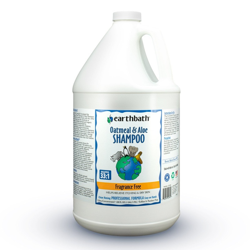 earthbath Oatmeal & Aloe Shampoo  Fragrance Free, Made in USA- 128 oz (1 Gallon )