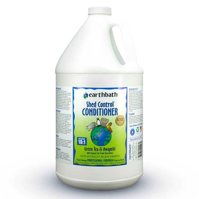 earthbath Shed Control Conditioner Green Tea & Awapuhi, Made in USA -128 oz (1 Gallon)
