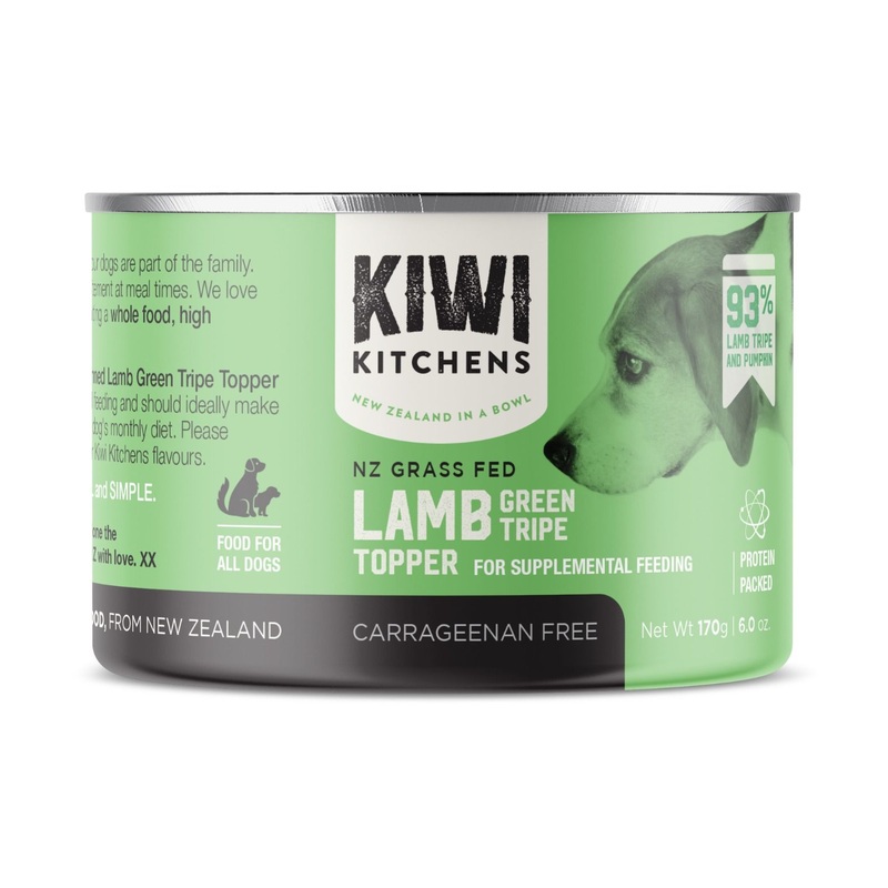 Kiwi Kitchens Grass Fed Lamb Green Tripe Topper for Supplemental Feeding Canned Wet Dog Food