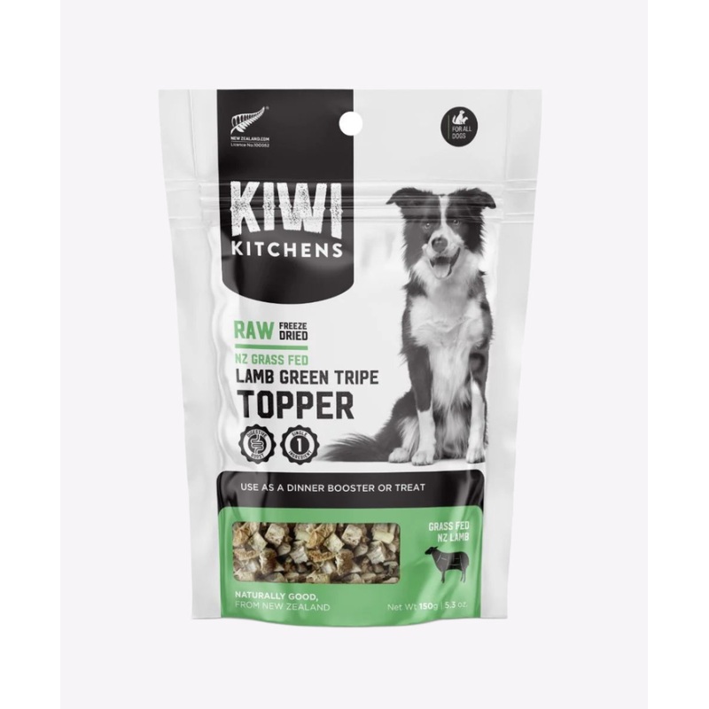 Kiwi Kitchens Raw Freeze Dried Grass Fed Lamb Green Tripe Topper Dog - 150g