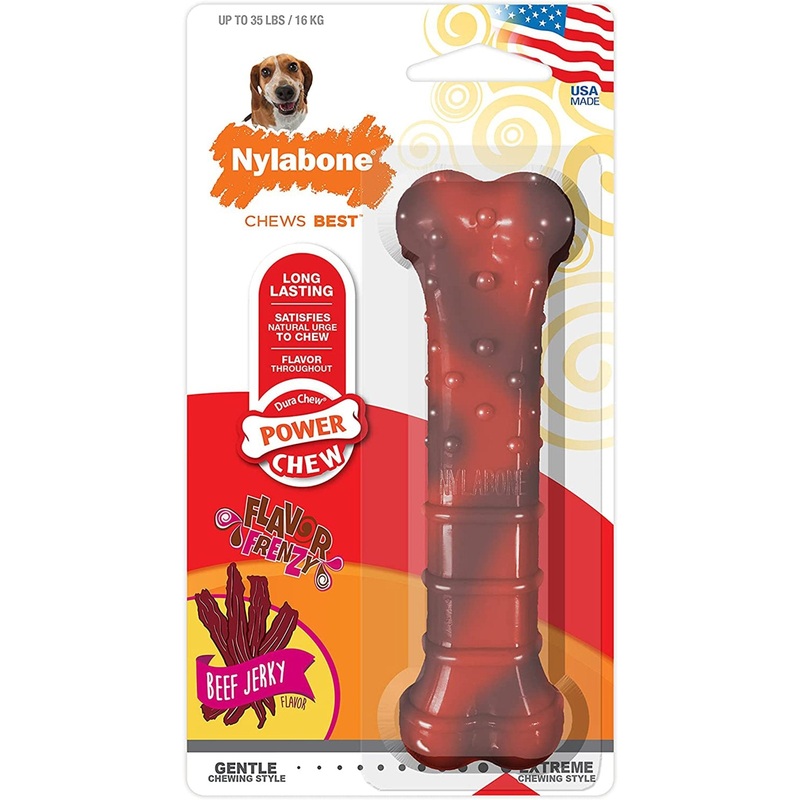 Nylabone Flavor Frenzy Beef Jerky WLF Ridges & Nubs