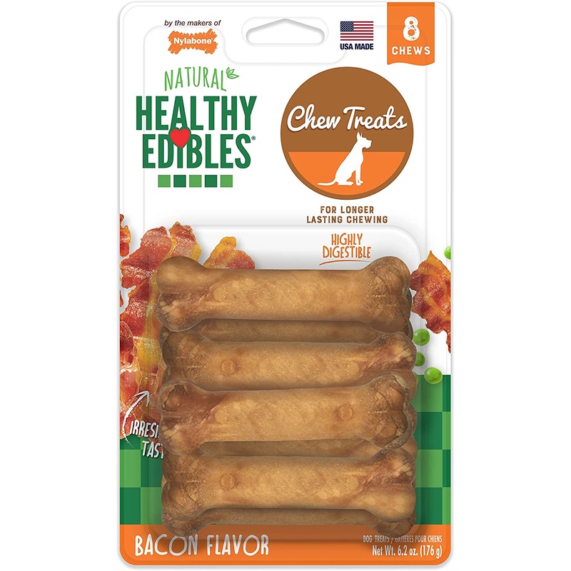 Nylabone Healthy Edible Bacon w/Vita Triple Pack BL Regular
