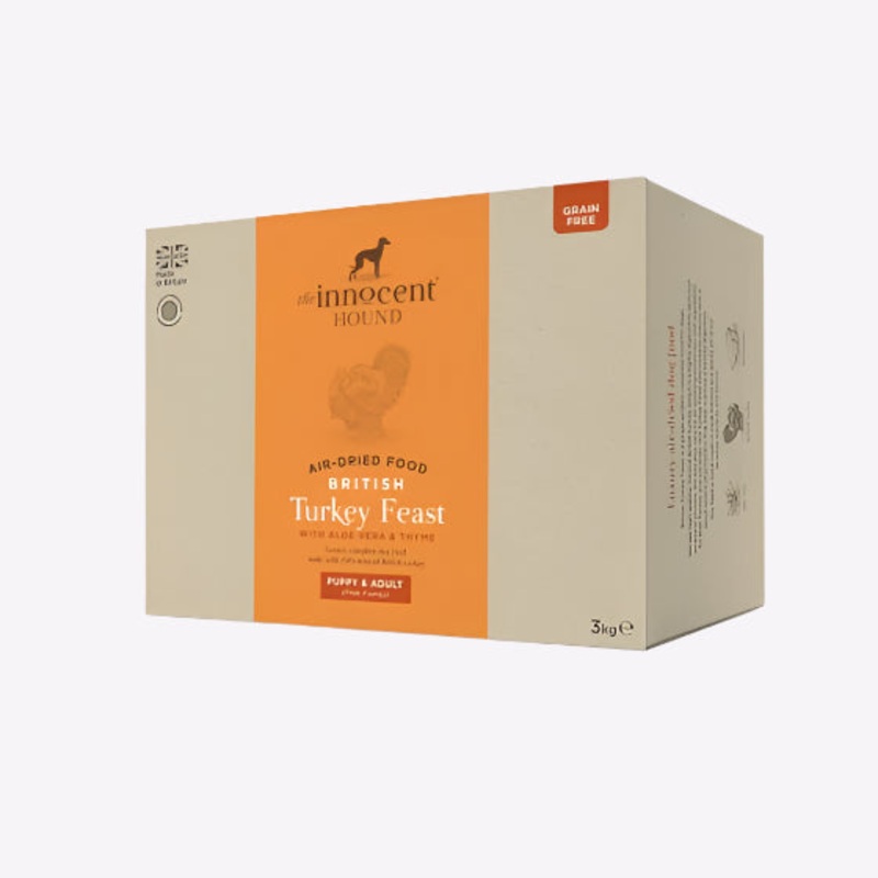 The Innocent Hound Air-Dried British Turkey Feast with Aloe Vera & Thyme Puppy & Adult Dry Dog Food