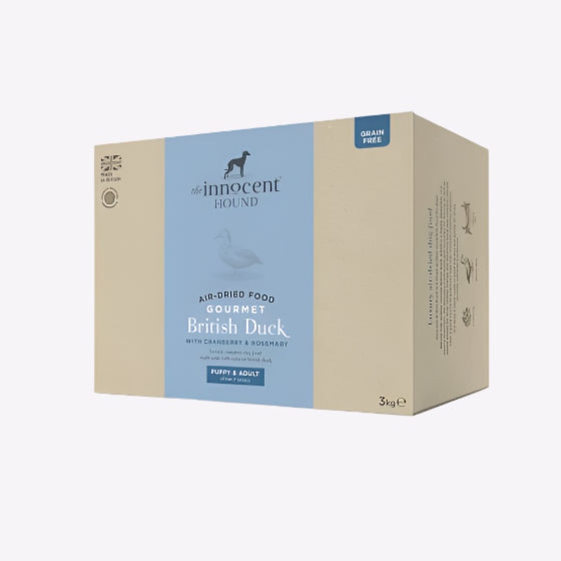 The Innocent Hound Air-Dried Gourmet British Duck with Cranberry & Rosemary Puppy&Adult Dry Dog Food