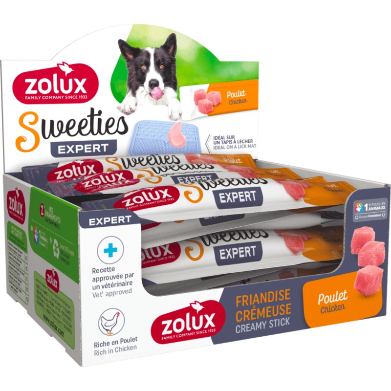 Zolux Sweeties Creamy Stick For Dog - Chicken - 48Pcs/Box