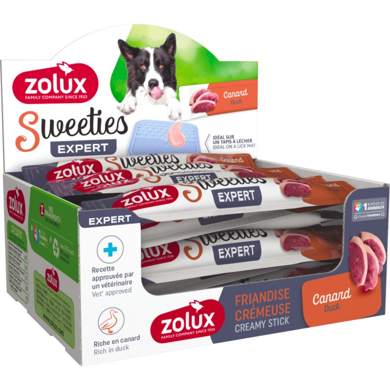 Zolux Sweeties Creamy Stick For Dog - Duck - 48Pcs/Box